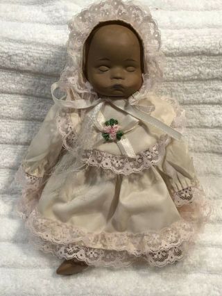 Rare Vintage African American Black Baby Porcelain Doll