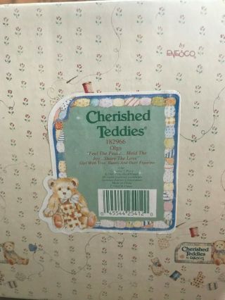 RARE LIMITED 1996 Cherished Teddies Feel the Peace.  Hold The Joy.  Share The Love 3
