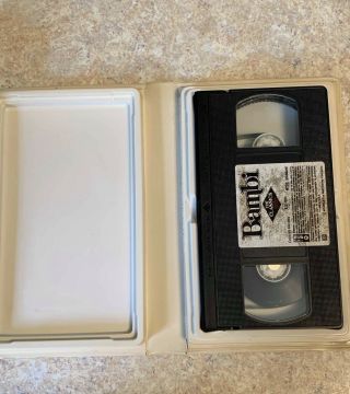 RARE Walt Disney Classics Bambi VHS Tape Black Diamond Clamshell Collectors 3