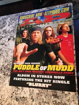 Puddle Of Mudd Band Reign On Your Parade Rare Promo Only Poster 24x18