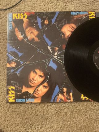Kiss Crazy Nights Lp (1987) Rare Club Press R150311 Mercury 422 832 626 Q - 1