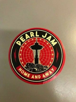 Pearl Jam Home And Away Shows Sticker Rare Eddie Vedder