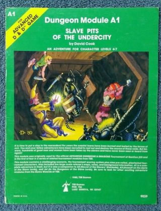 Extremely Rare Advanced D&d A1 Dungeon Module Slave Pits Of The Undercity Read