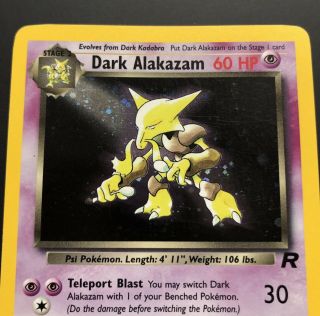 Dark Alakazam 1/82 Team Rocket Holo Foil Rare Pokémon Tcg Card Lp,  Bonus