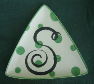 Rare " Monogram S " Triangle Plate Signed Gail Pittman ‘02