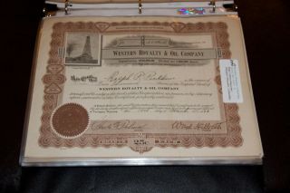Western Royalty & Oil Company Wy Stock Certificate Rare 1923