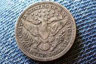 United States - quarter dollar 1905 Barber silver 6,  25 gr 0.  925 ag rare (163a 2
