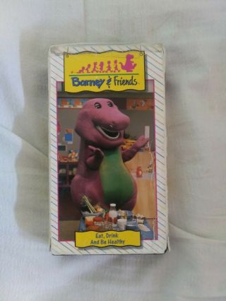 Barney Vhs Eat Drink And Be Healthy Rare