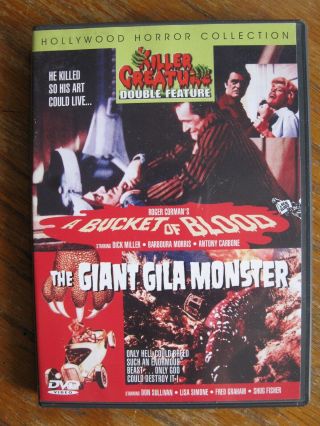 A Bucket Of Blood The Giant Gila Monster Dvd Horror Monster Rare Oop