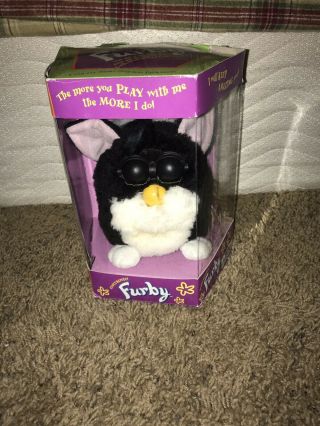 Rare 1998 Furby By Tiger Electronics Midnight The Black Furby With Brown Eyes