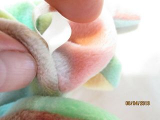 Rainbow Ty Beanie Babies Rare Retired Peace Bear with Errors 3