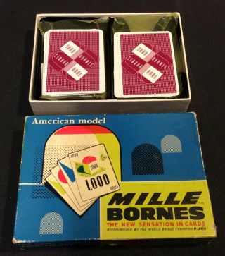 Rare Vintage 1960 Mille Bornes French Card Game Complete