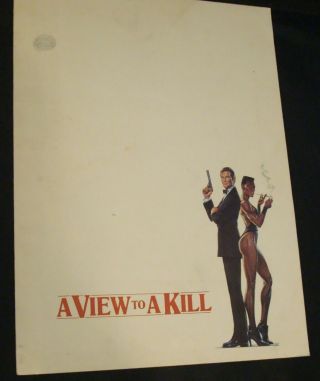 James Bond 007 " A View To A Kill " Press Portfolio Rare