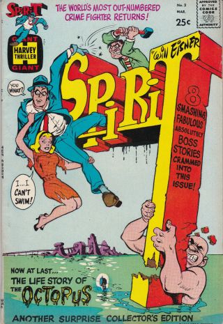 The Spirit 2 Will Eisner Harvey Comics 1967 Rare Silver Age Comic Hard To Find