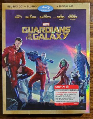 Guardians Of The Galaxy (blu - Ray Disc Only) With Rare Slipcover