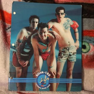 Rare Vintage Blink 182 Folder Enema Of The State Travis Barker School Supplies