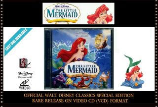 The Little Mermaid Special Edition Video CD VCD Set Rare OOP Disney 4