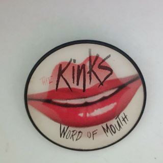 Rare Vtg 1984 The Kinks Word Of Mouth Lenticular Vari - Vue Pin
