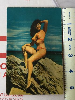 Rare Whistling Bettie Page Vintage Squeaker Postcard Made In Japan Still Squeaks