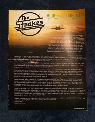 The Strokes - Official Fanclub Newsletter Issue 1 - Rare