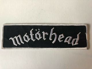 1980ish Us Record Co.  Motorhead Promo Sew On Patch 2 " X 7 " Rare
