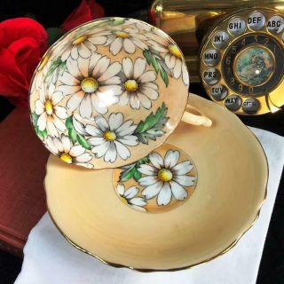 As - Is 1930s Rare Paragon Daisy Daisies Cup Saucer Cracked