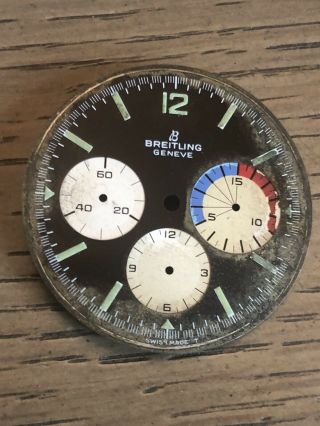 Vintage Breitling Yachting Chronograph Dial Rare Collector Item 1960s