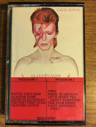 David Bowie Aladdin Sane Rare (canada) Cassette Tape Late Nite Bargain