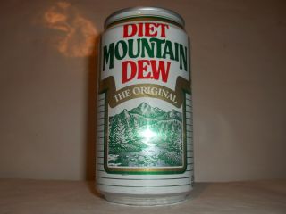 Diet Mountain Dew " Rare [diet] Version - Of This Scarce Label " Soda Pop Can