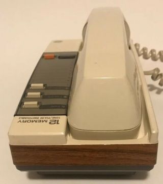 Vintage RARE General Electric 12 Memory Desk/Wall Push Button Phone MDL 2 - 9165B 3