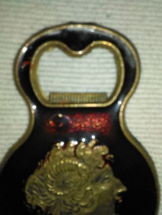 LARGE RARE antique bottle opener/early 1900s/beautiful enamel 2