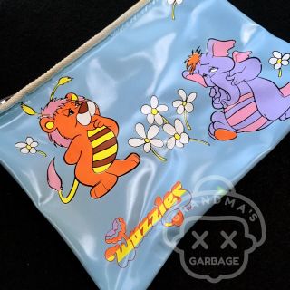 80s Vtg (wuzzles) Pencil Pouch Purse Bag Makeup Kawaii Bumblelion Eleroo Rare