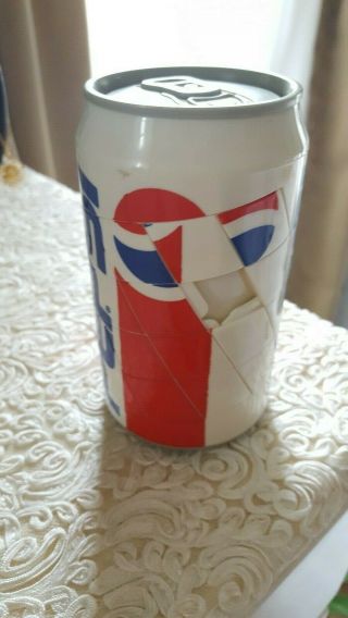 Unique and Rare Vintage Pepsi puzzle plastic can 3