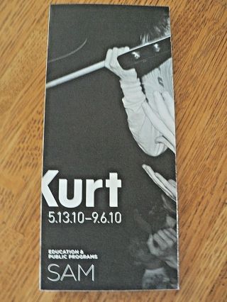 Kurt Cobain Sam Seattle Museum Brochure / Poster Nirvana Rare