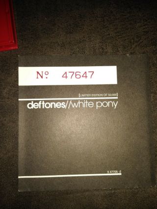 Deftones white pony cd Rare red cover limited edition 2