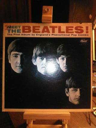 The Beatles - 1964 Meet The Beatles Vinyl Lp T - 2047 Riaa 3 Vg,  Rare Red Print