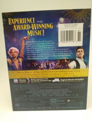 The Greatest Showman Rare Target Exclusive StoryBook Blu - Ray DVD 4