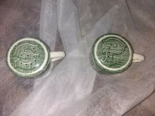 Rare The Old Curiosity Shop (green) By Royal Salt And Pepper Shaker,  Usa