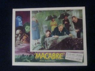 1958 Macabre Rare Classic Horror 11x14 Movie Lobby Card 2
