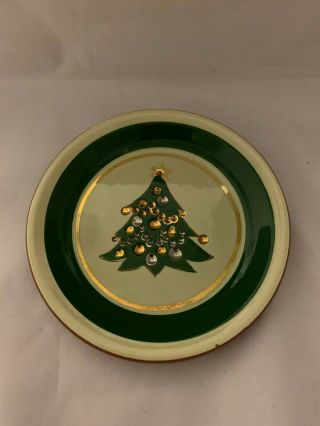 Rare Stangl Pottery Jewelled Christmas Tree Plate