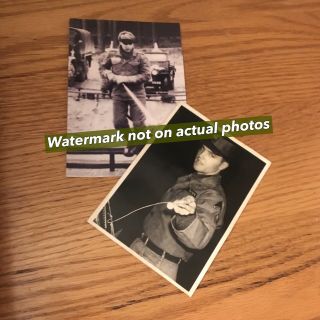 2 Rare Elvis Photos While I’m The Army Wow B&w Snapshots