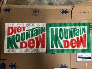Mountain Dew Sign Base Wrap Rare Htf 1980 Vintage Low Starting Price Embossed