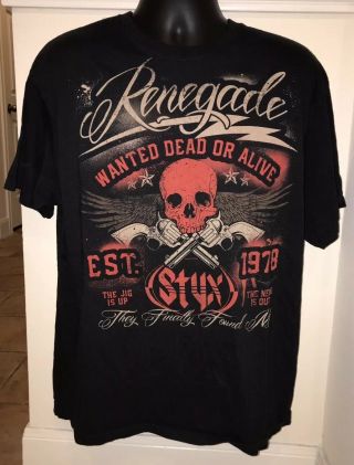 Rare Styx Renegade Private Netspend Concert T - Shirt Austin Tx - July 24th 2013