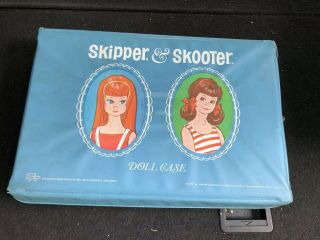 Vintage Mattel Skippers & Skooter Blue Case Rare Barbie Francie