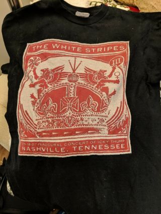 White Stripes Icky Thump Nashville Cannery 2007 T - Shirt Size S Rare