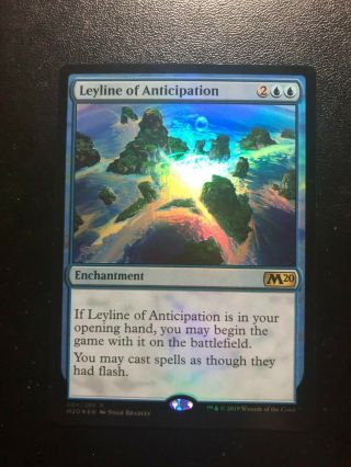 Leyline Of Anticipation - Foil - Core Set 2020 - M20 - Mtg - Magic Card In Hand