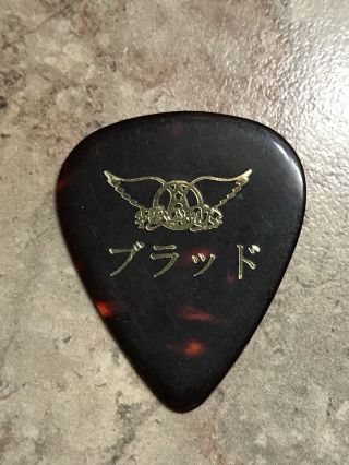 Aerosmith “brad Whitford” 2002 Japan Tour Guitar Pick “rare”