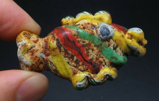 Very Rare Vintage Phoenician Yellow Fish Bead Pendant Quality