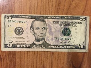 2006 $5 Five Dollar Star Note – Rare Print Run Of 640,  000 – Circulated