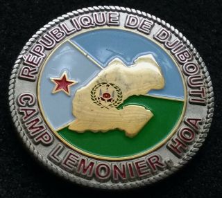 Rare Us Forces Djibouti Camp Lemonier Horn Of Africa Hoa Dod Us Challenge Coin